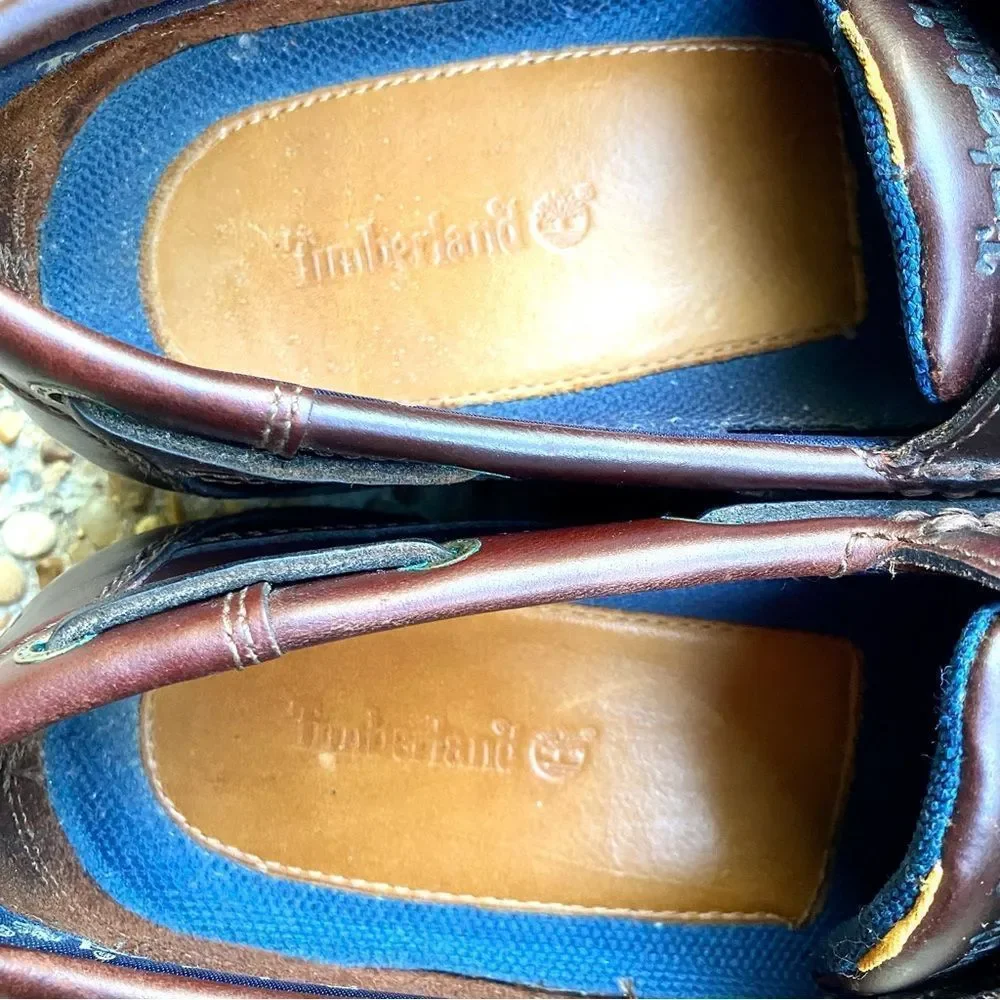 Timberland Men's Leather Deck Boat Classic Shoes Size 9.5